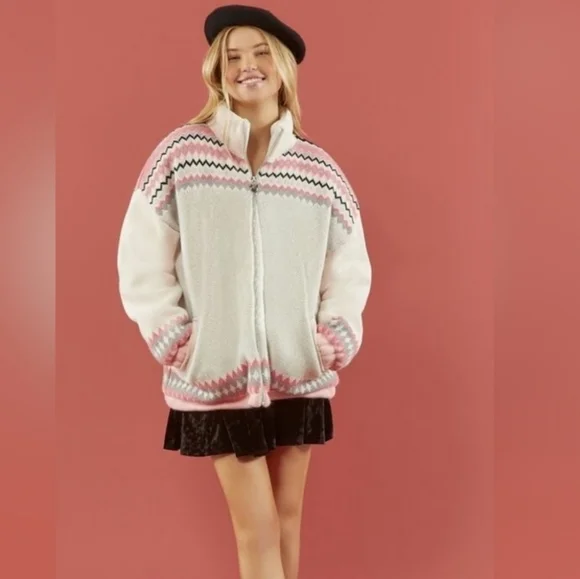 NWT Disney Minnie Mouse Zip-Up Sweater